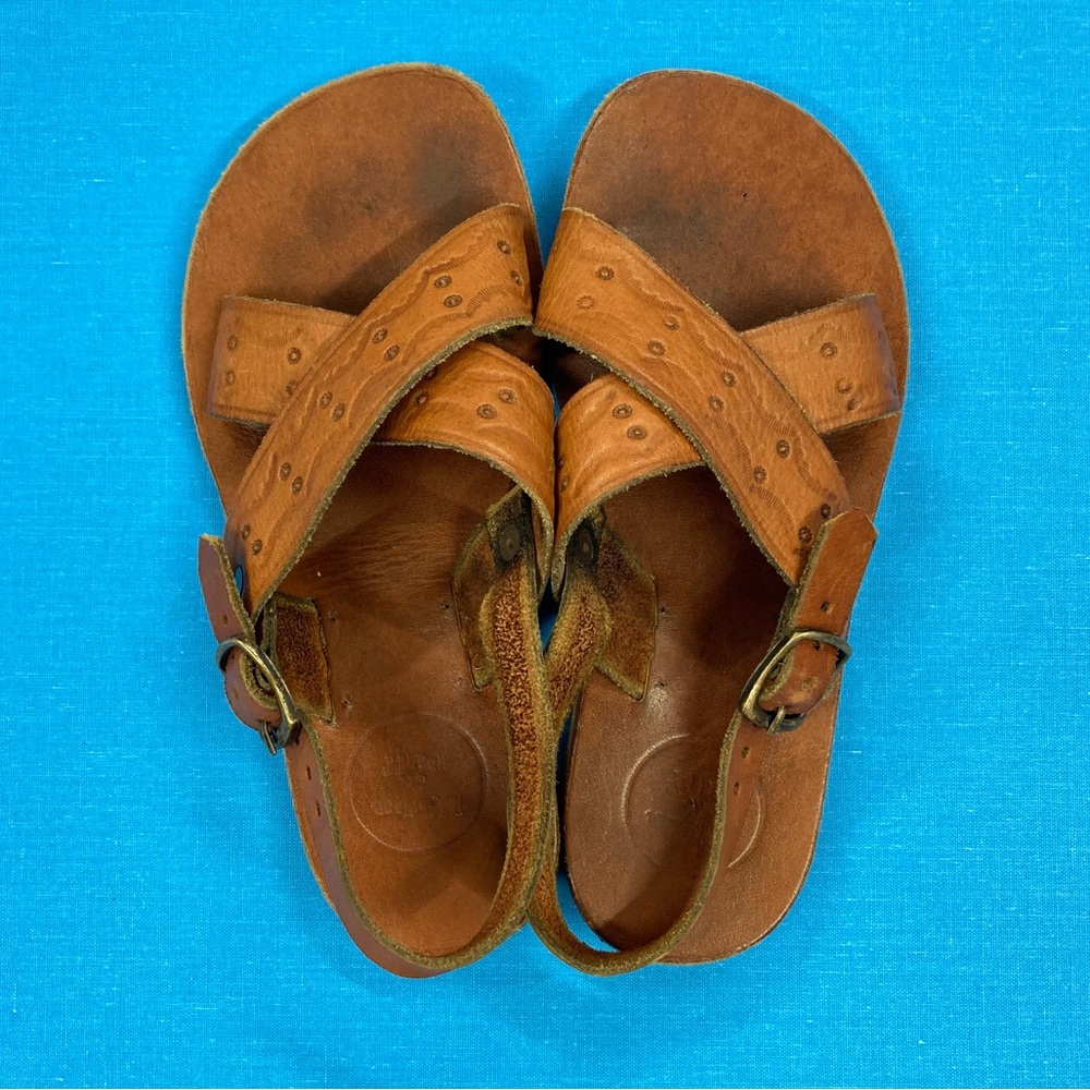 Misha & Puff Brown Leather Sandals. EU Size 28 / US 11